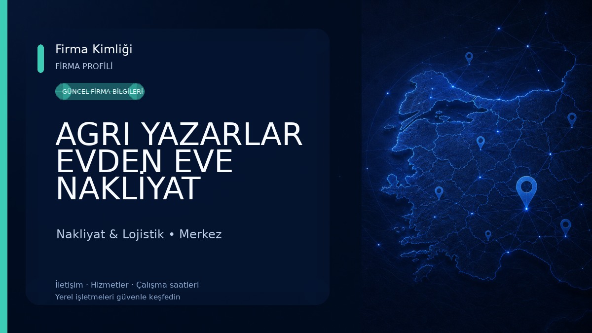 AGRI YAZARLAR EVDEN EVE NAKLİYAT Nakliyat & Lojistik