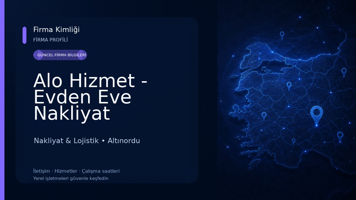 Alo Hizmet - Evden Eve Nakliyat Nakliyat & Lojistik