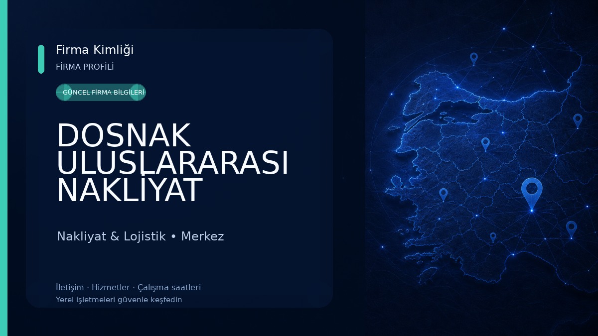 DOSNAK ULUSLARARASI NAKLİYAT Nakliyat & Lojistik