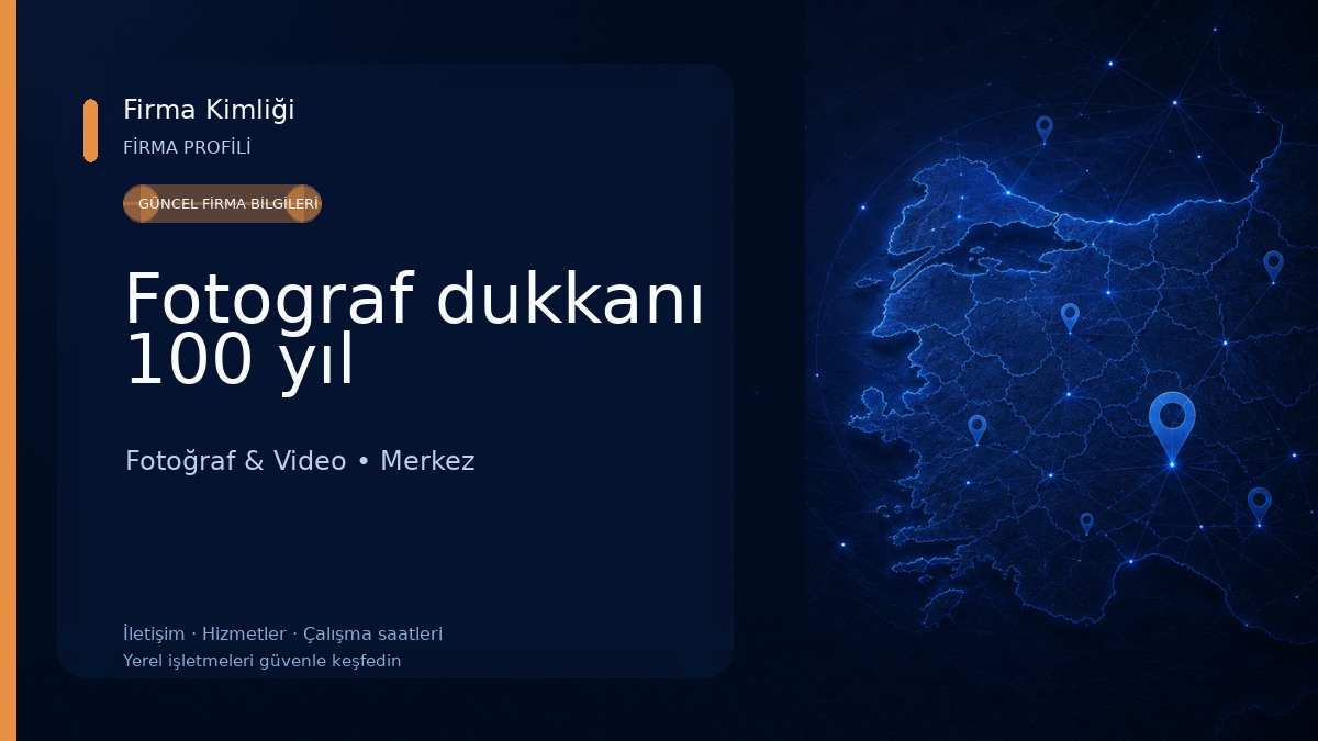 Fotograf dukkanı 100 yıl Fotoğraf & Video