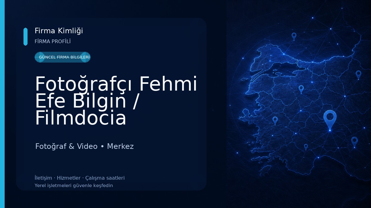 Fotoğrafçı Fehmi Efe Bilgin / Filmdocia 