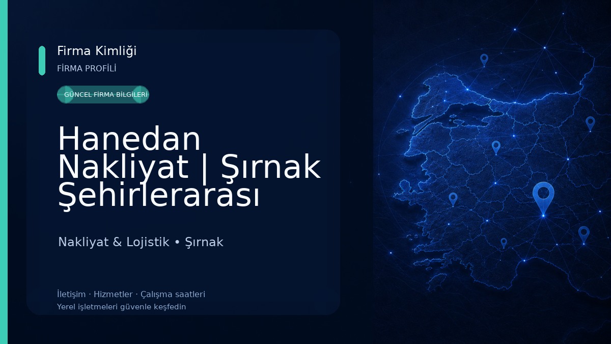 Hanedan Nakliyat | Şırnak Şehirlerarası nakliyat | Şırnak Evden Eve Nakliyat Nakliyat & Lojistik