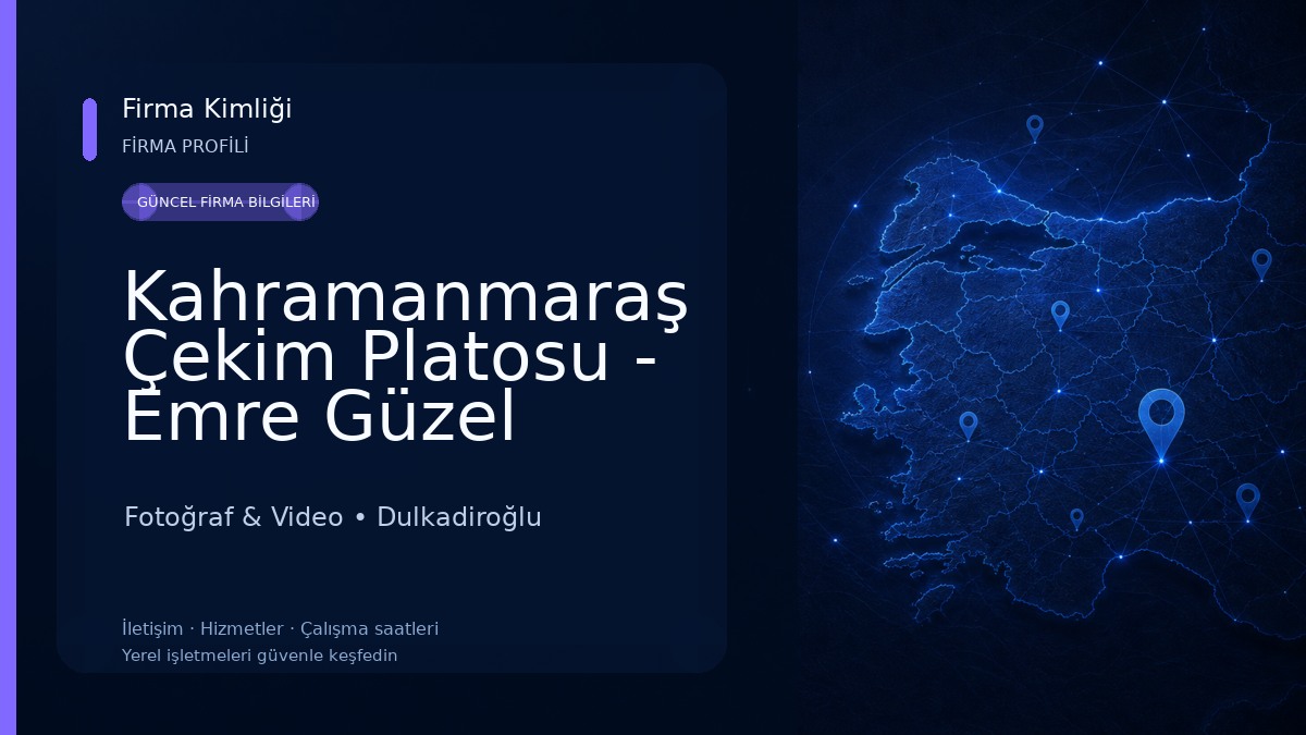 Kahramanmaraş Çekim Platosu - Emre Güzel Fotoğraf & Video