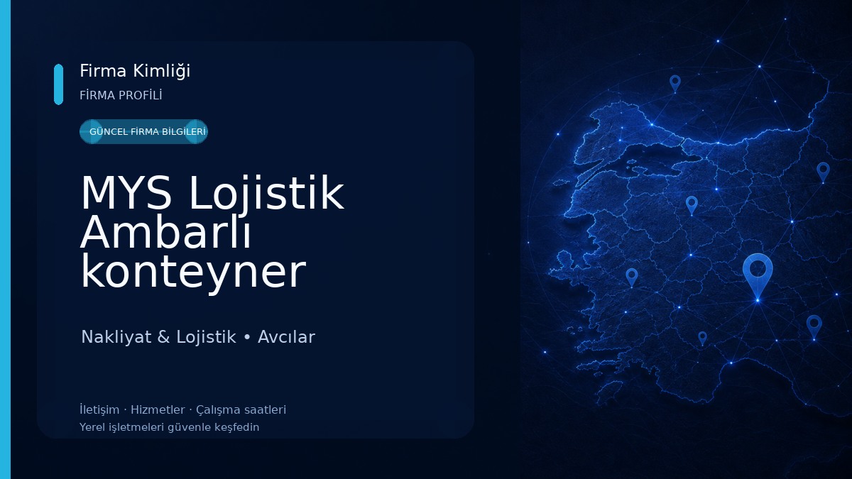 MYS Lojistik Ambarlı konteyner nakliye