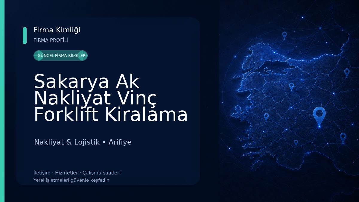 Sakarya Ak Nakliyat Vinç Forklift Kiralama Nakliyat & Lojistik