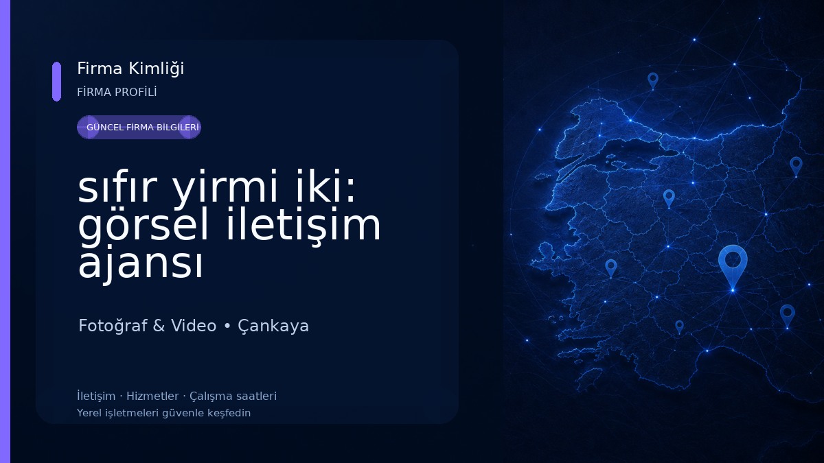 sıfır yirmi iki: görsel iletişim ajansı Fotoğraf & Video