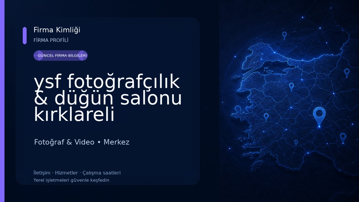 ysf fotoğrafçılık & düğün salonu kırklareli 